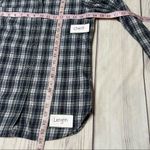 Madewell Flannel Slim Ex-Boyfriend Shirt Green Coltrane Plaid E6002 Size Small Photo 2