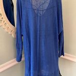 Lilly Pulitzer Medium Large Blue Sweater V Neck L/S Jameson Linen Pullover Photo 4