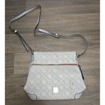 Dooney & Bourke Womens Crossbody Maxi Quilt Purse Logo Handbag Taupe Pink Photo 1