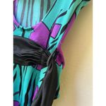 Vtg 70s Rose Marie Reid Swimsuit 10 Retro Pinup Avante Garde Floral USA Made Green Photo 8