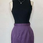 Vintage 80’s Solid Dark Purple Mini Pencil Skirt Size 10 Photo 0