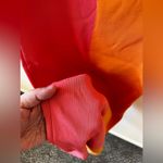 ZARA Colorblock Midi Orange & Pink Halter Dress Size Small Photo 8