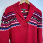 Ralph Lauren Nordic Sweater XL Red Blue NWT V Neck Cotton Long Sleeve NEW Photo 8