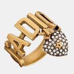 Christian Dior Dior J'ADIOR RING Antique Gold-Finish Metal and White Crystals Photo 0