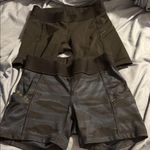 Lululemon Black and Gray Camouflage Athletic Shorts Photo 0