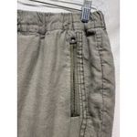 Michael Stars  100% Linen Jogger Pants Sz S Olive Green Coastal Pull On Lagenlook Photo 2