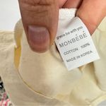 Monbebe Mom Daisy Beige Cotton Midi Dress Womens XS Cottage Core Prairie Minimal Photo 6