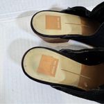 Dolce Vita Black Suede Leather Slip On Mule Heels Womens 7.5 Fall Classic Shoes Photo 4