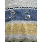 TanJay VTG Womens Medium Short Sleeve Elastic Waistband Daisy Flowers Grannycore Photo 5