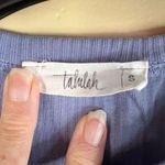 TALULAH Womens Button Down Henley Crop Top Blue Size Small Festival Boho Photo 1