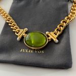 NWOT Julie Vos Gold Necklace with Green Accent Photo 2
