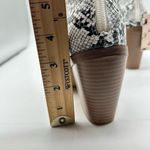 Mysoft Boots Womens 8 Black White Slip on Cutout Mid Heel Booties Western NEW‎ Photo 5