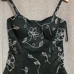 White House | Black Market size 6 black dress lace on bottom hem padded bodice Photo 2