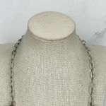 Chico's  Blue Rhinestone Crystal Bib Statement Silver Tone Necklace ✨ Photo 4