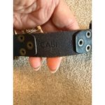 CAbi  Black Leather O-Ring Statement Belt Womens Size S Small Riveted Boho Photo 1