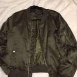 Ambiance Apparel Green Bomber Jacket  Photo 0