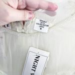 Night Vogue Vintage Ivory Silk Floral Beaded Sheath Dress White Size M Photo 1