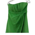 Jenny Yoo Collection Silk & Cotton Green Strapless draped Mini Dress Size 8 Photo 14