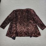 Jenni & Lizzi Sequin Jacket Bronze Metallic Open Front Hand Sewn Theatre Holiday Brown Size M Photo 8