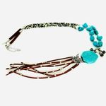 Shyanne WOMEN'S TURQUOISE COLORED BEADED PENDANT CHARM NECKLACE Photo 1