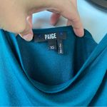 Paige  Suvi‎ Long Sleeve Off The Shoulder Bodysuit Midnight Cyan XS Photo 3