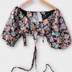 For Love & Lemons Floral Strappy Cropped Top – Size M (NWOT) Photo 3