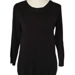 New York & Company Crewneck 3/4 Sleeve Pullover Sweater Black Size Medium Photo 0