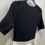 Halston Heritage Crew Neck Cream & Black Mini Dress Sz 2 Photo 6