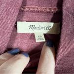 Madewell Maroon Semi Sheer Mock Neck Long Sleeve Top Photo 2