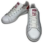 Adidas  Women’s Size 6 White Bold Pink Leather Stan Smith Shoes Sneakers Photo 1