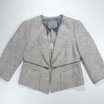 Classiques Entier  Womens Size S Open Front Tweed Jacket Blazer Fray Hem NWT $268 Photo 14