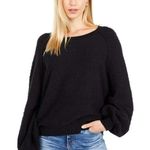 Free People  Black Found My Friend Long Puff Sleeve Pullover Sz XS Photo 0