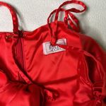 Oh Polly  Red Satin Bodycon Mini Dress Photo 5