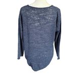 J.Crew blue v-neck 3/4 sleeve stretchy pullover soft loose fitting top size XS Photo 3