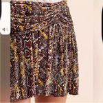 Free People  Saturday Sun Floral Mini Skirt Sz 4 Back Zipper Rayon  NWOT Photo 5