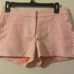 J.Crew Orange Pink Polka Dot Scalloped Pockets Chino Shorts Size 0 Photo 0