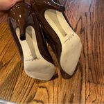 Matisse Brown Patent Leather mules kitten heels Size 8 Photo 3