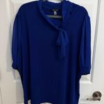 Cable and Gauge  NEW Tied Ribbon Puff Sleeve Plus Top Size 3X Photo 1