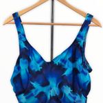Speedo  Blue Abstract Print One Piece Swimsuit Photo 3