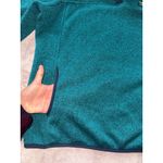 L.L. Bean Women's Sweater Fleece Snap Pullover Jacket Teal Blue Size Medium Photo 2