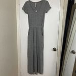 Free People  FP Beach Audrina maxi slit Gray Shirt dress with pockets size S Photo 1