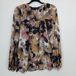 Spense Blouse Women XLarge Sheer Floral Boho Grommet Detail Flowy Whimsigoth Size XL Photo 3