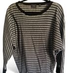 Cyrus  Black and White Patterned Monochromatic Knit Women’s Dolman Sweater M Photo 1