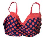 New Curvy Kate Plain Sailing Red & Navy Polka Dot Bikini Top size 32GG Top Only Photo 6