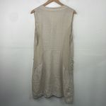 Blu Orchid Italian Linen Dress Tunic cap sleeve cream size Medium Photo 3