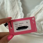 Edikted  Carolyn Lacy Stretch Cotton‎ Halter Top White S Photo 5