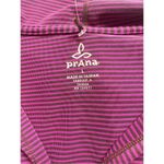 prAna active wear top magenta stripe hooded sz L Photo 3