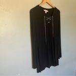 Michael Kors Black Long Sleeve Top Dress with Gold Chain detail Size Medium Photo 1