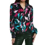 Hutch NWT Anthropologie Kodie Buttondown Blouse Pink Blue Black Top Size XS Photo 0