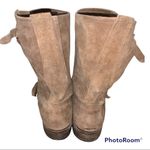Vintage Foundry Boot Company Brown Suede Moto Booties Boots size 7 Photo 3